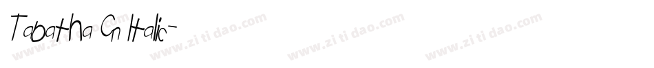 Tabatha Cn Italic字体转换